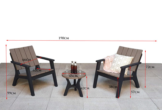  Buy Polly 2 Seat Lounge Set Online