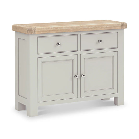 Buy Salcombe 110cm Stone Grey Sideboard with Interchangeable Gold and Chrome Knobs
