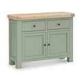 Buy Salcombe Sage Green Small Sideboard with Natural Oak Top