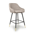 Buy Savanna Brushed Velvet Mink Bar Stool for breakfast bars