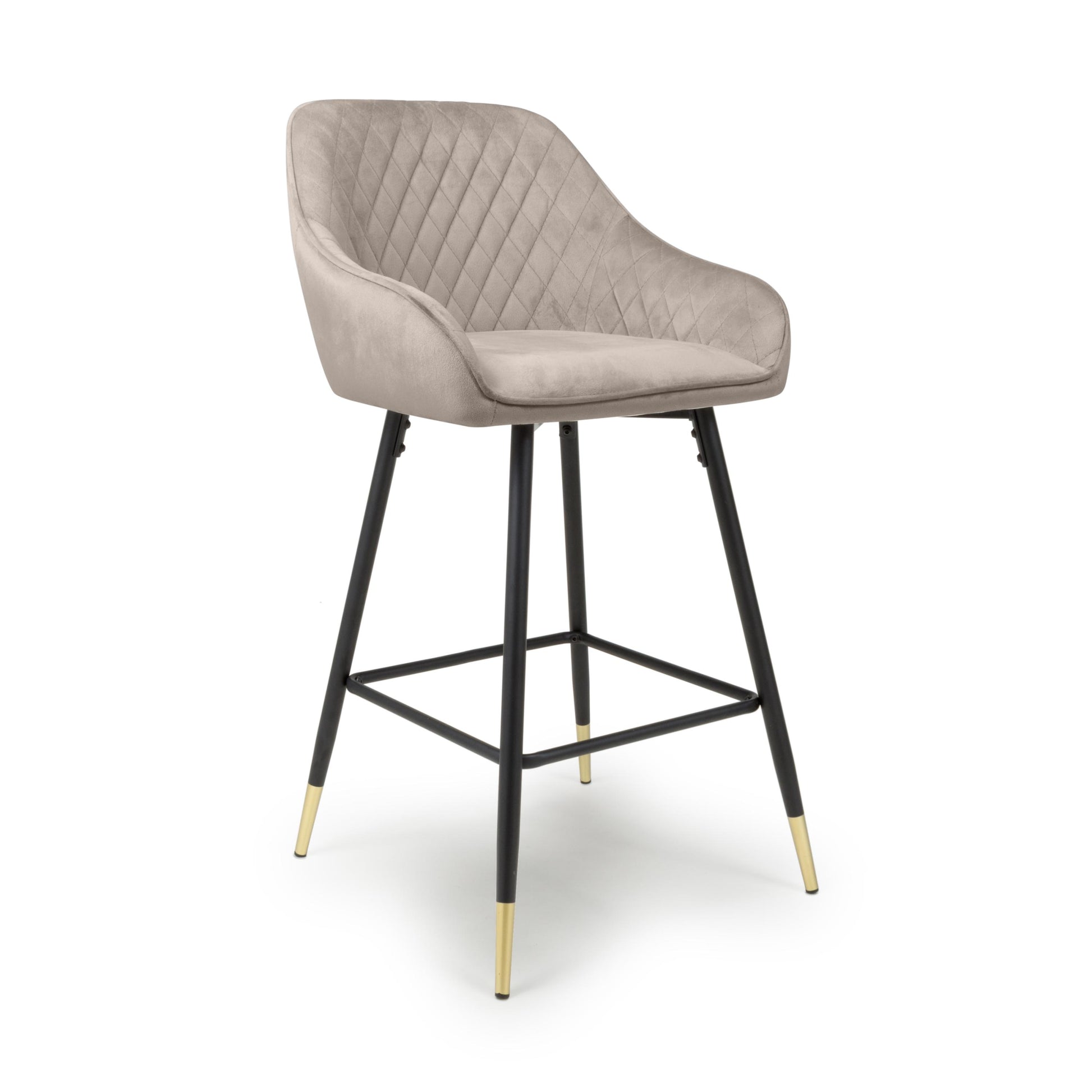 Buy Savanna Brushed Velvet Mink Bar Stool for breakfast bars