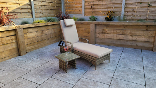 Buy Savannah Single Sunbed Nature Brown 