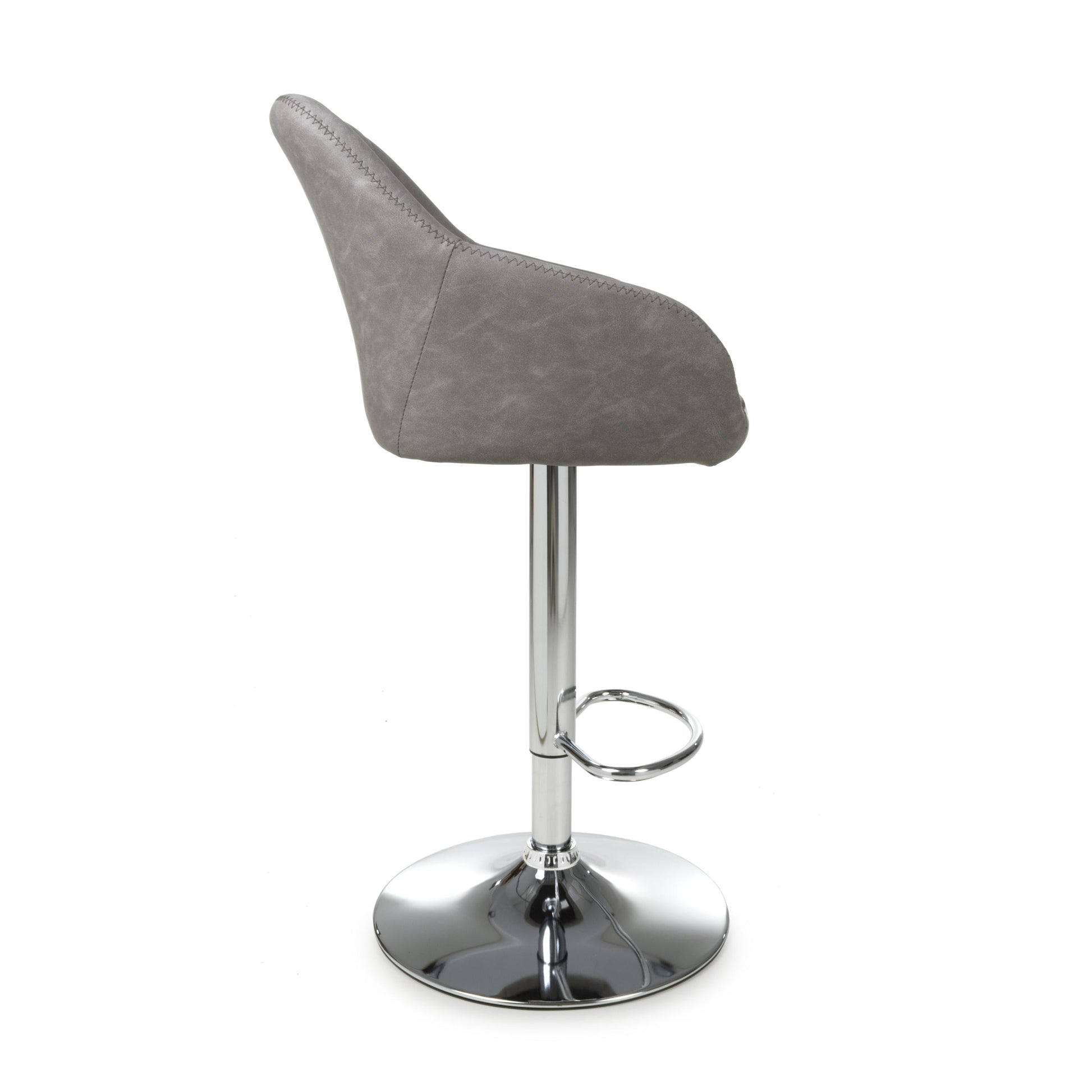 Buy Serena Leather Effect Charcoal Bar Stool online UK