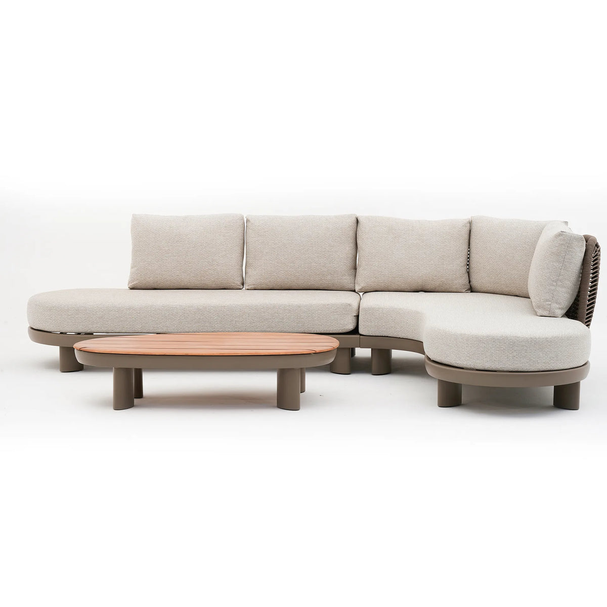 Buy Sicily Rope Weave Curve Corner Sofa Set with durable frame and cushions