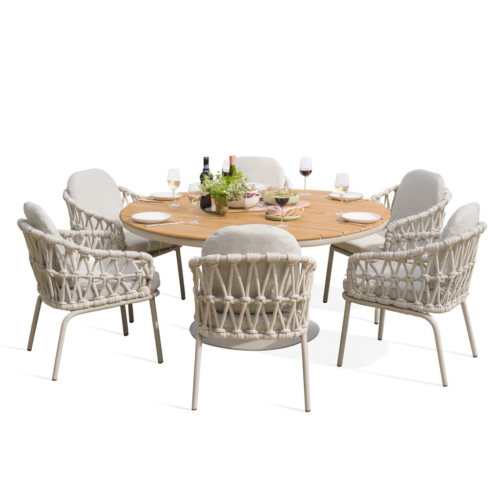 Buy Sicily rope weave chairs with sunproof cushions
