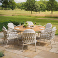 Buy Sicily round pedestal dining set with teak table

