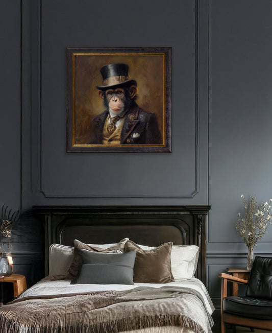 Buy Sir Bananington Gentleman Chimpanzee Oxford Square Frame UK
