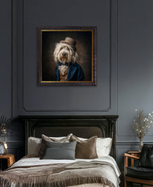 Buy Sir Wooliam Gentleman Old English Sheepdog Oxford Square Frame UK
