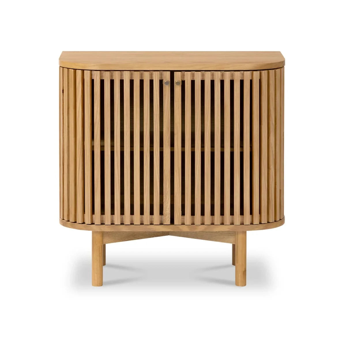 Buy Soho Natural Oak Cupboard with Vertical Slatted Design