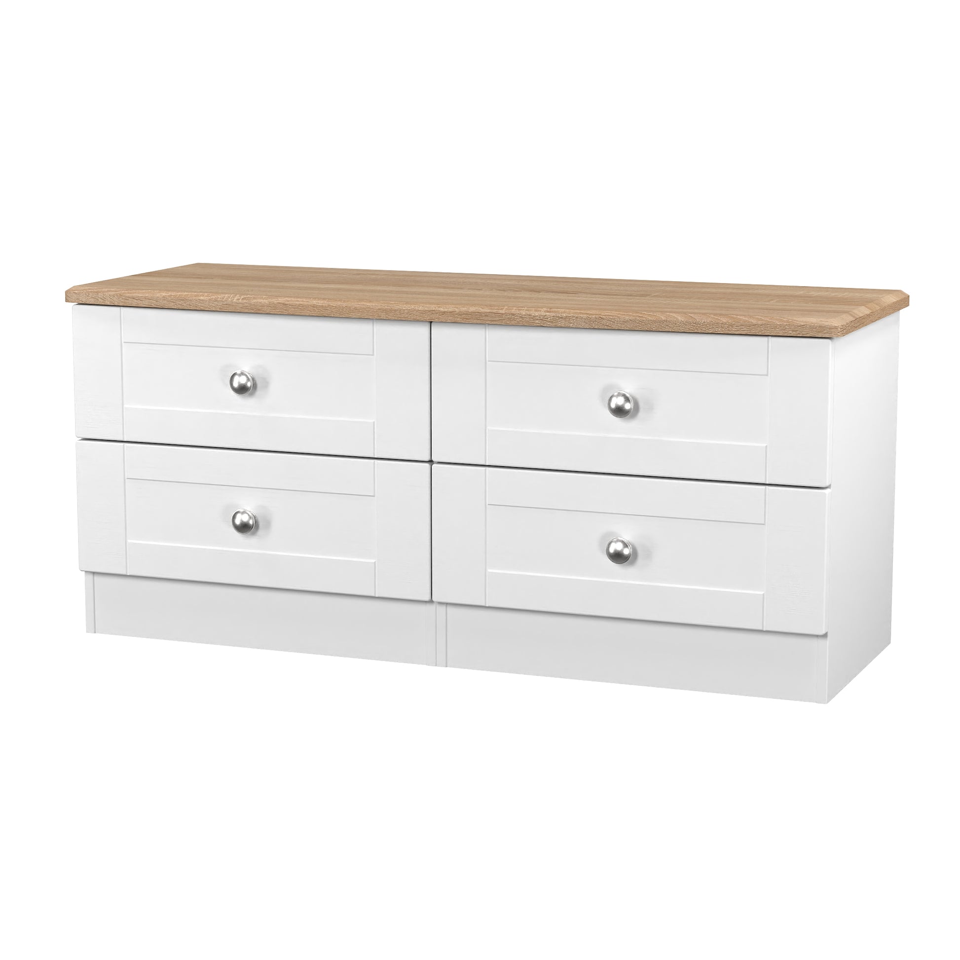 Buy Sussex 4 Drawer Bed Box in White Ash & Bardolino Oak