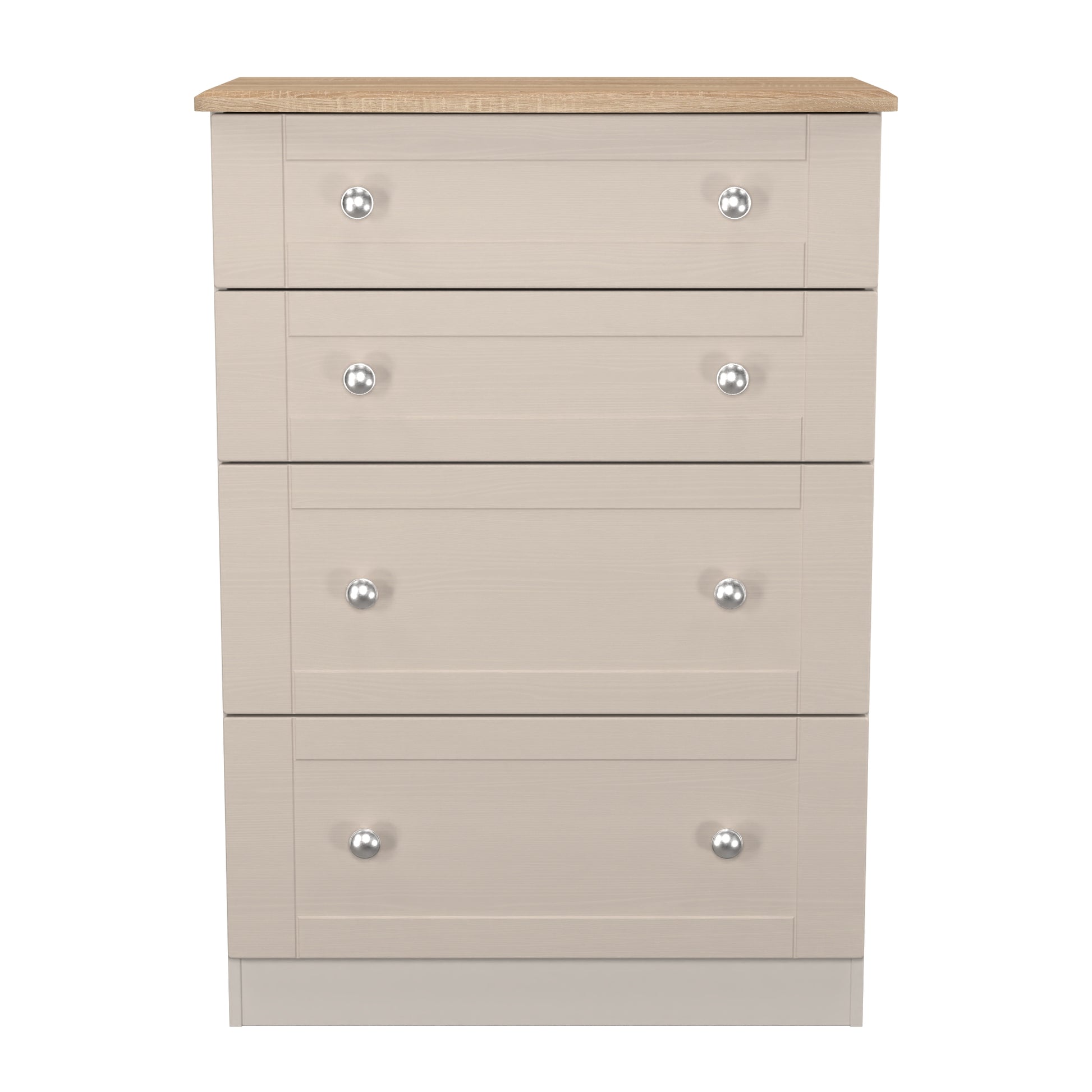 Buy Sussex 4 Drawer Deep Chest in Kashmir Ash with Bardolino Oak Top