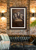 Buy The Chess Playing Chimps Oxford slim framed print UK