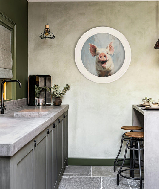 Buy The Giggly Pig Oxford Strong White Round Frame online UK
