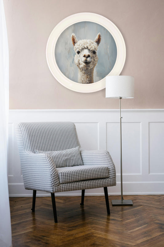 Buy The Goofy Alpaca Oxford Strong White Round Frame free UK delivery
