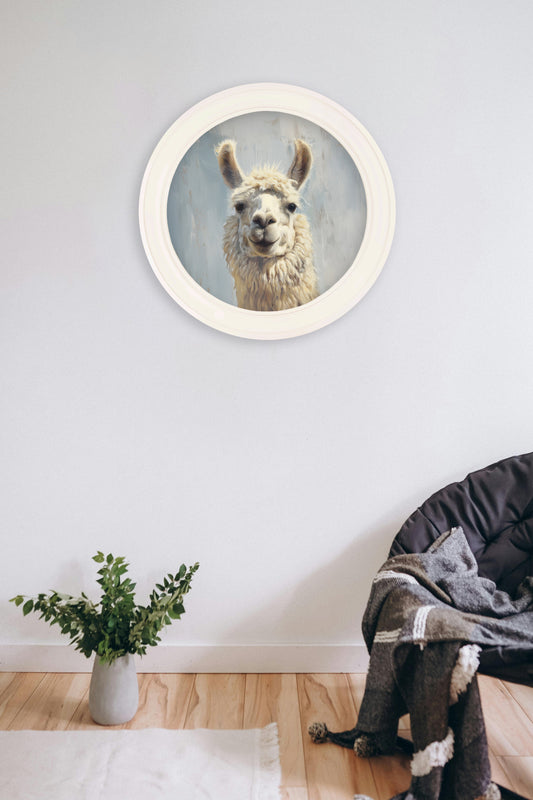 Buy The Goofy Llama Oxford Strong White Round Frame free UK delivery
