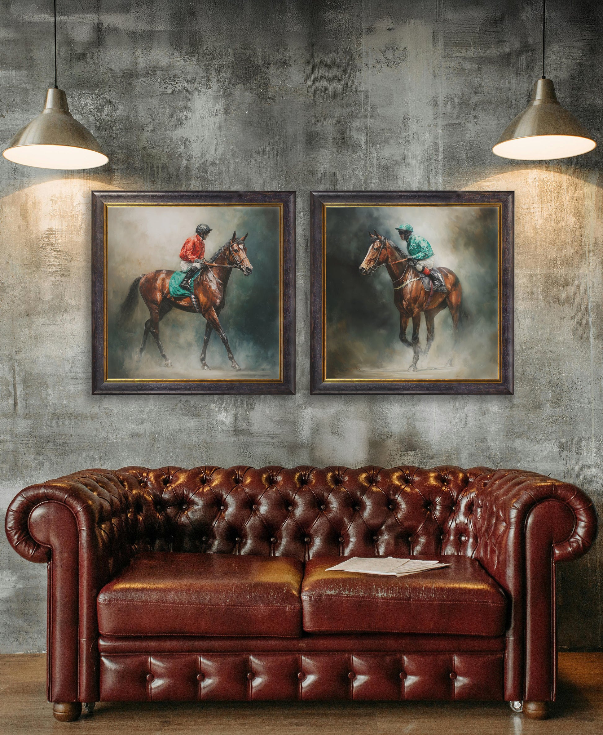 Buy The Irish Racehorses Oxford square framed print UK