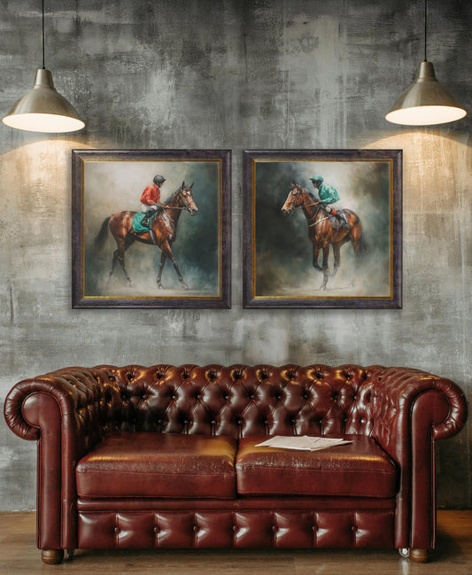 Buy The Irish Racehorses Oxford square framed print UK