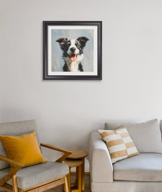 Buy The Smiley Sheepdog Black Hurstwood Square Frame online UK
