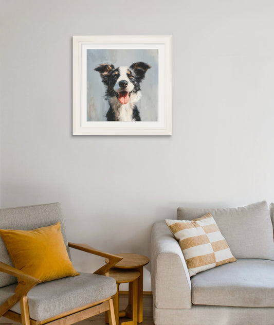 Buy The Smiley Sheepdog Cream Hurstwood Square Frame online UK
