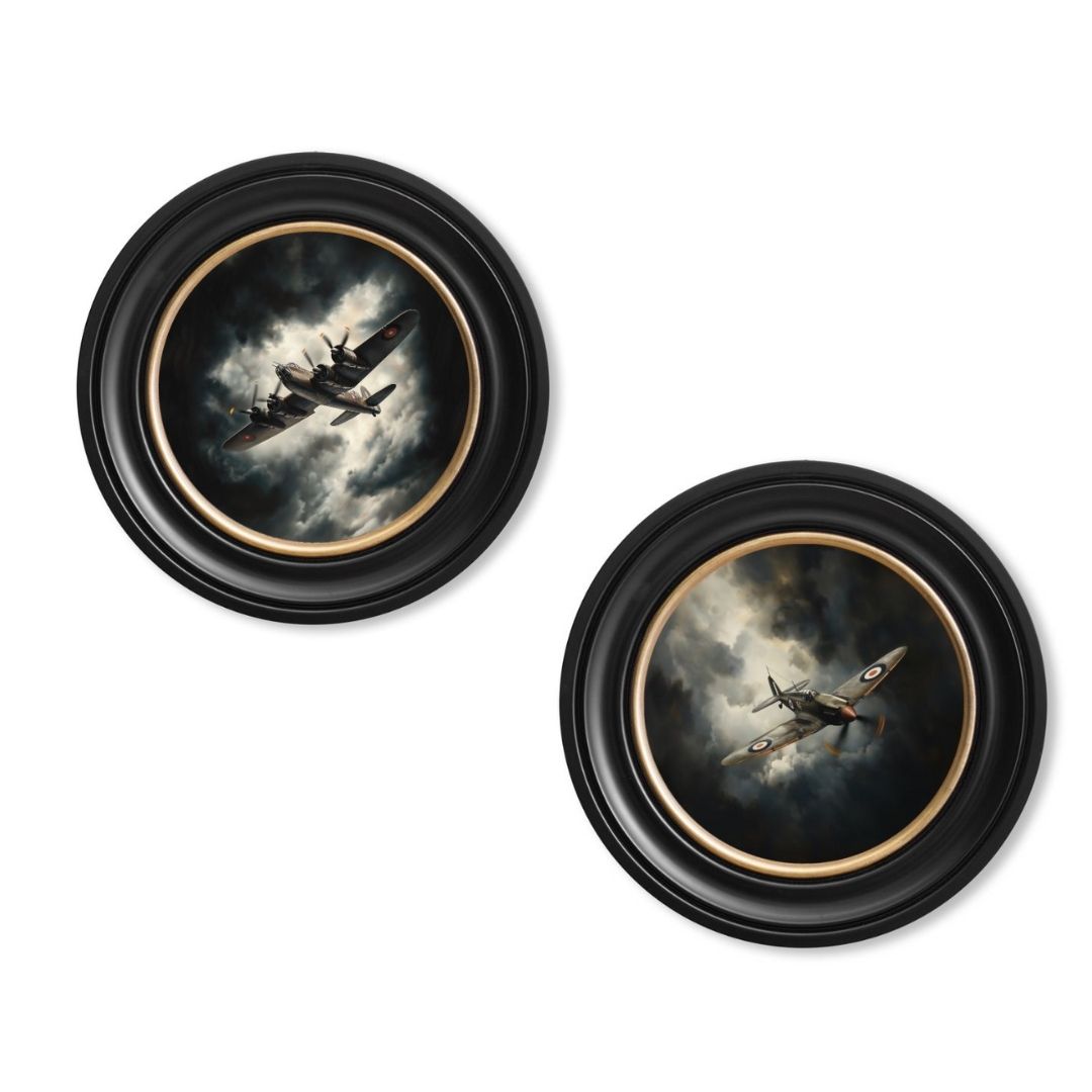Buy Top Quality Spitfire Duo Fighter Jets Oxford Round Frame