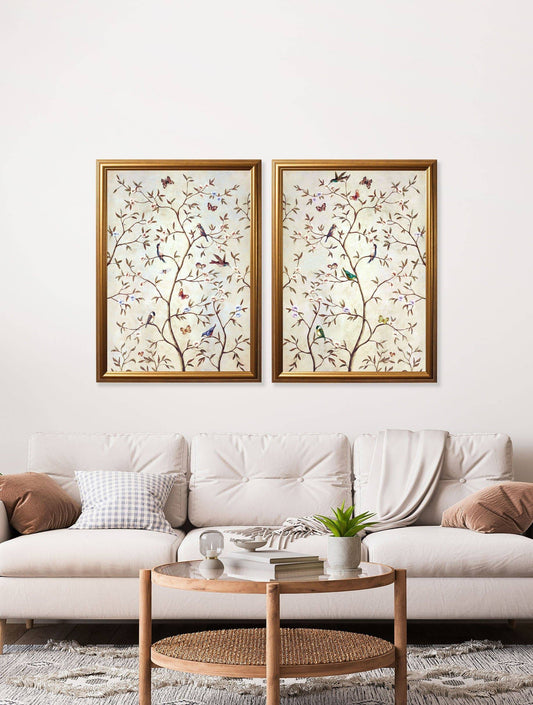 Buy Tree of Life Natural set of 2 framed art prints UK