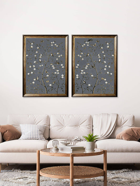 Buy Tree of Life Round Wall Art in Grey Sustainable Wood Frames