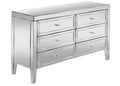 Buy Valencia 6 Drawer Chest wide mirrored bedroom furniture UK
