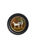 Buy Victorian Pug Bulldog round framed art print buy online UK
