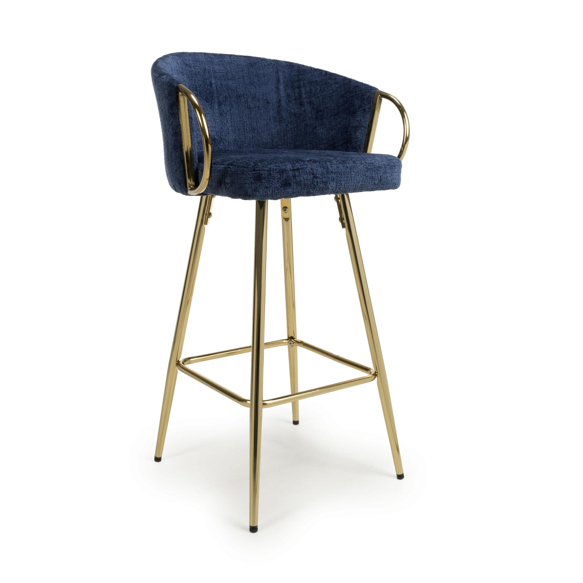 Buy Volero Textured Effect Blue Bar Stool online UK