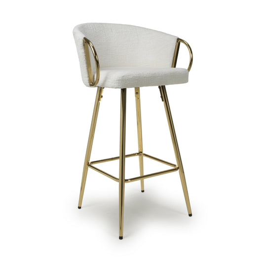 Buy Volero Textured Effect Cream Bar Stool online UK