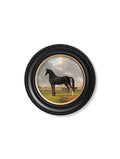 Buy archival quality c.1840 Horses Round Framed Print 70x70cm UK
