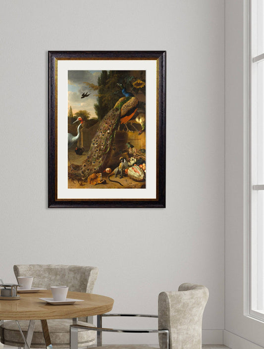 Buy c.1683 Peacock painting Dutch oil art print UK