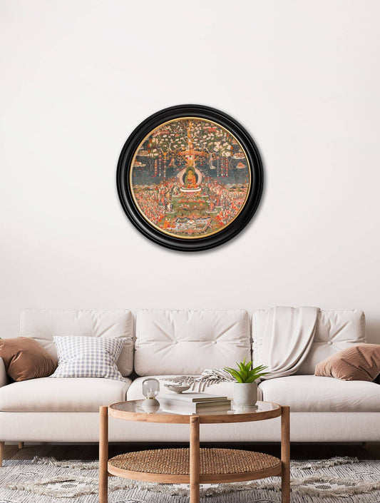 Buy c.1700 Buddha of the Western Pure Land Round Frame print UK
