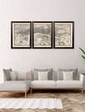 Buy c.1746 London Triptych Map framed print UK free delivery
