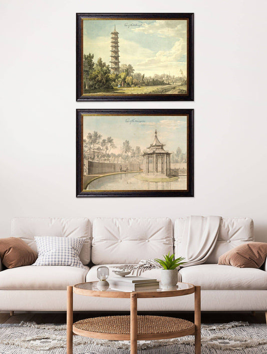 Buy c.1763 Gardens at Kew framed print UK