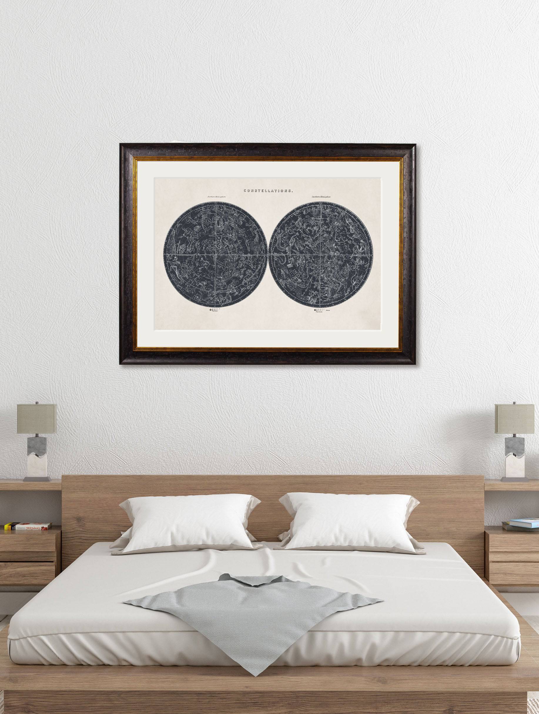 Buy c.1800 Map of the Constellations framed print UK

