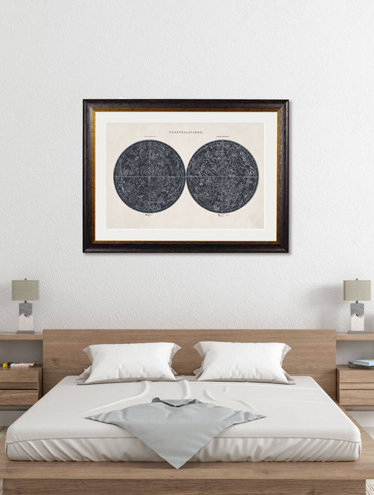 Buy c.1800 Map of the Constellations framed print UK

