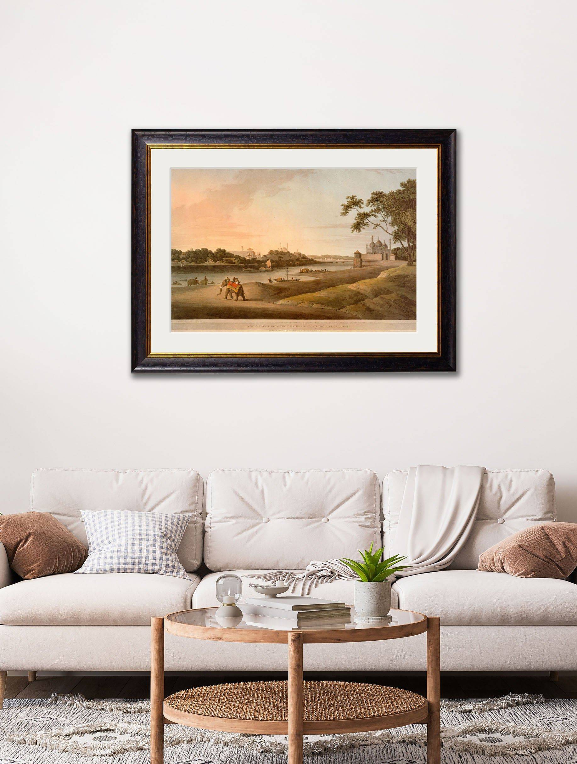 Buy c.1802 Lucnow River Goomty Landscape Print – Blythe Living