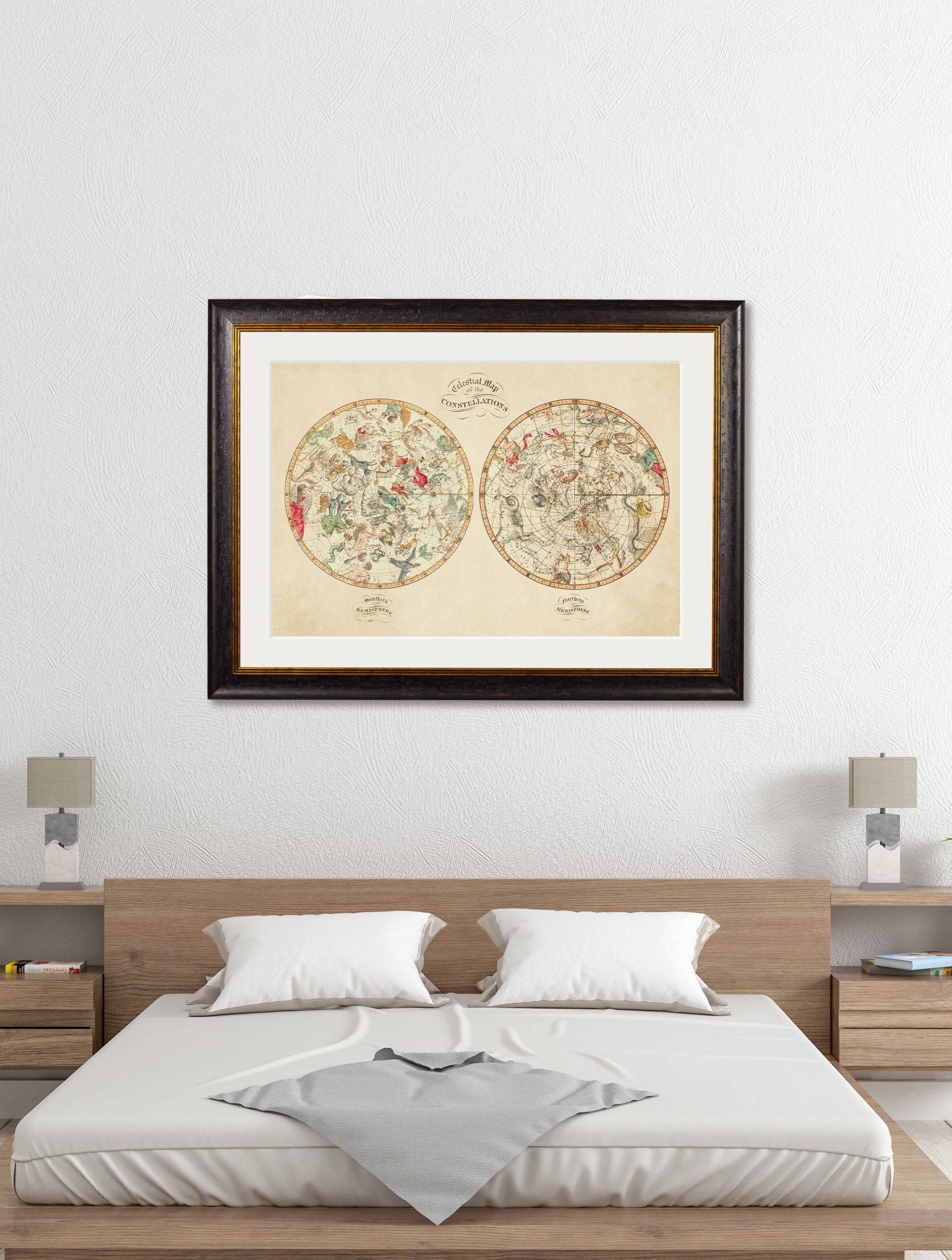 Buy c.1820 Map of the Constellations framed print UK
