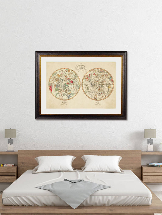 Buy c.1820 Map of the Constellations framed print UK
