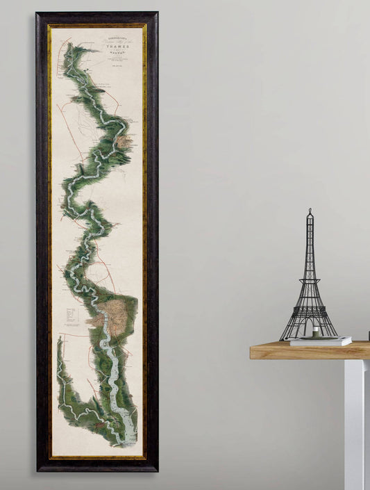 Buy c.1834 Panoramic Map of the Thames - The Weird & Wonderful