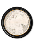 Buy c.1838 Eastern Hemisphere Map in Sustainable Oxford Round Frame