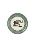 Buy c.1846 Elephants in Round Frame Green framed print UK
