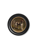 Buy c.1856 Beagle and Bloodhound round frame dog art UK