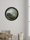 Buy c.1877 Rocky Coast round frame coastal wall art UK