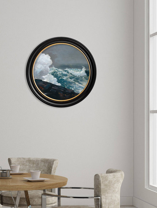 Buy c.1895 Northeaster round frame seascape wall art UK