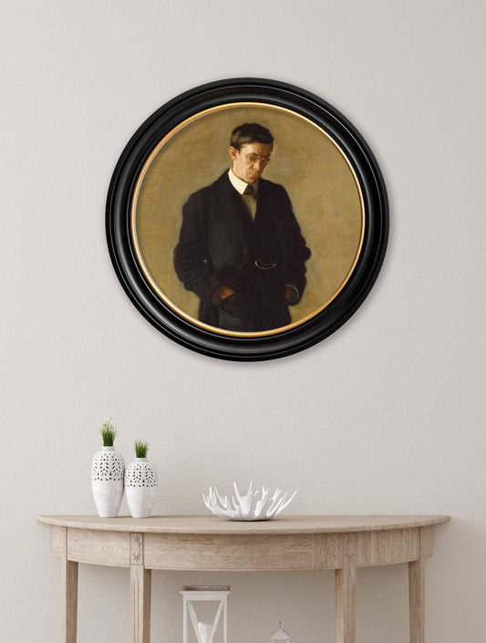 Buy c.1900 The Thinker Thomas Eakins round framed print UK

