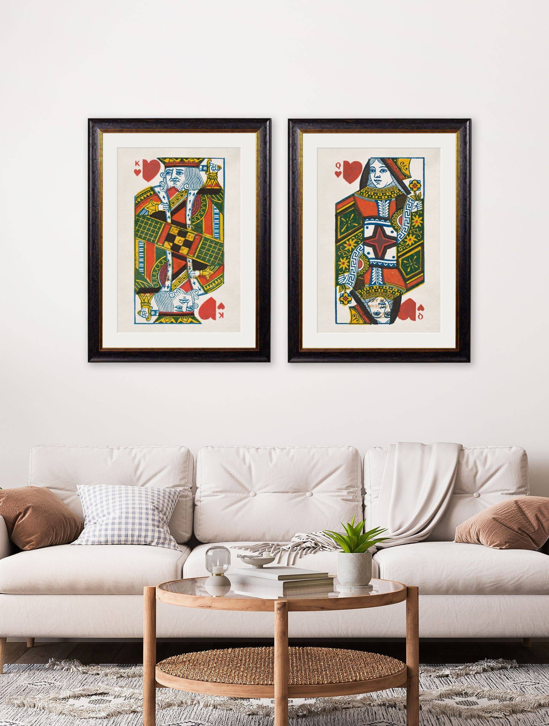 Buy c1888 King & Queen of Hearts framed print UK