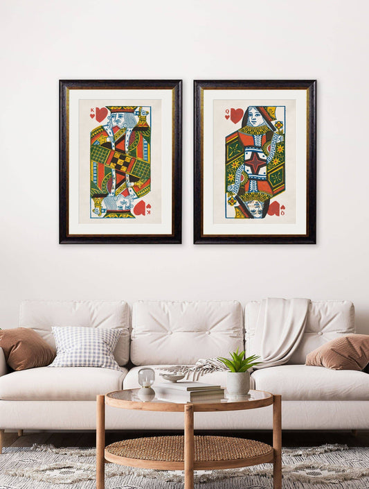 Buy c1888 King & Queen of Hearts framed print UK