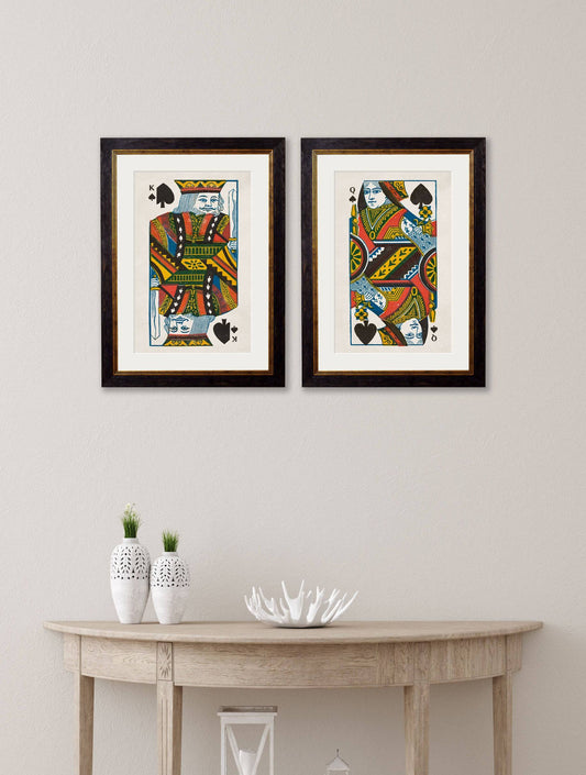 Buy c1888 King and Queen of Spades framed print UK
